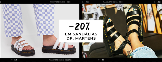 Dr. Martens - 20% de desconto em sandálias