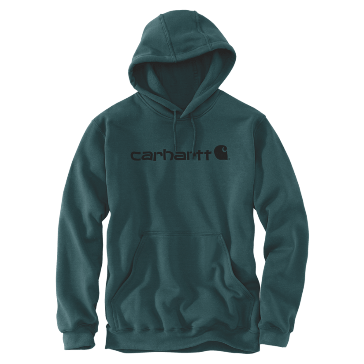 Sweatshirt com capuz para homem Carhartt Signature Logo em Greenstone