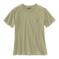 Carhartt WK87 Women's Short Sleeve T-Shirt with Pocket in Green