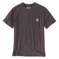 T-Shirt com manga curta de homem Carhartt Dearborn Relaxed Pocket em Dark Sepia. Vista da frente.