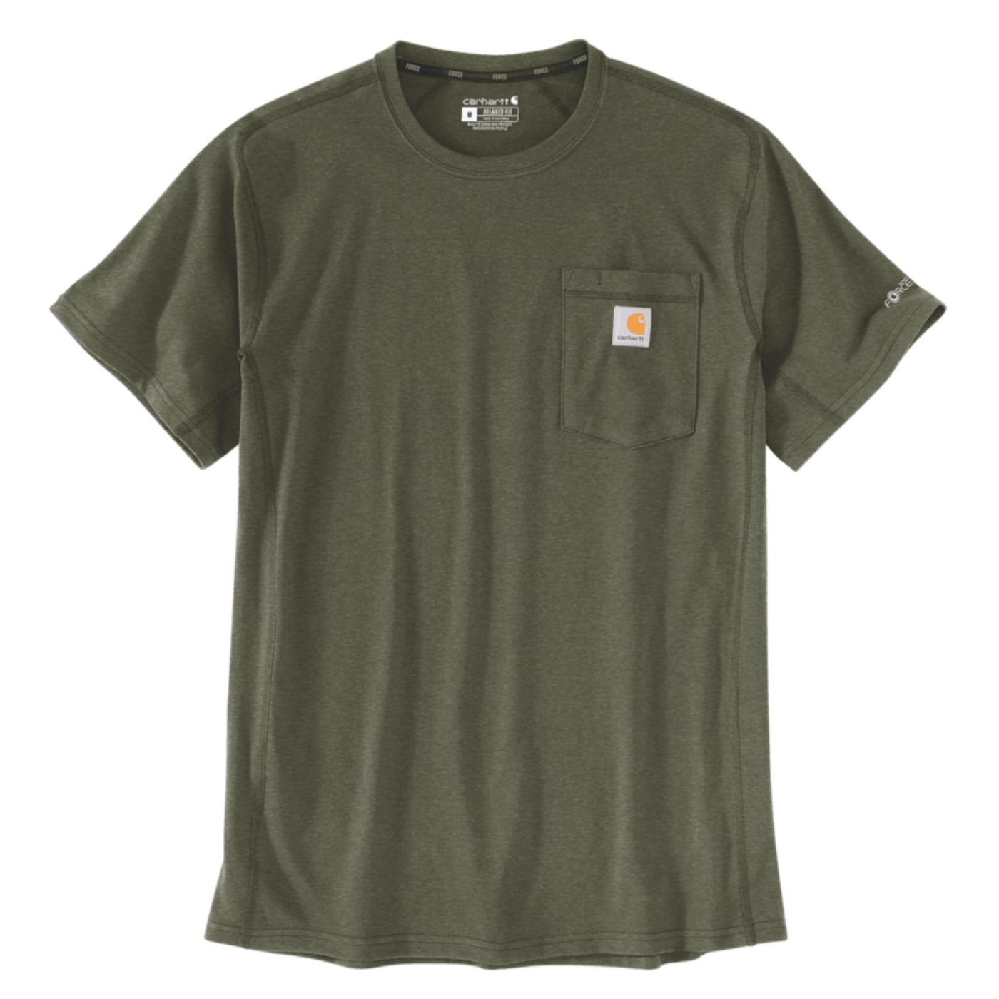 T-shirt com manga curta de homem Carhartt Force Flex em Verde