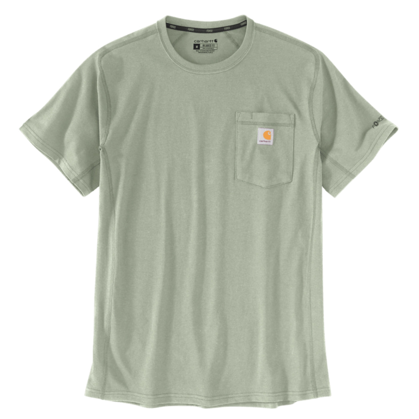 T-shirt com manga curta de homem Carhartt Force Flex em Verde Claro