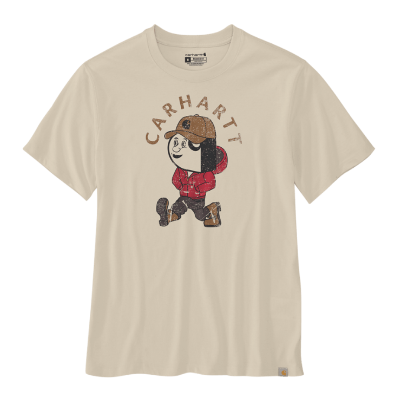 T-Shirt para homem Carhartt Relaxed Fit Lightweight Active Jac Graphic em Ecru