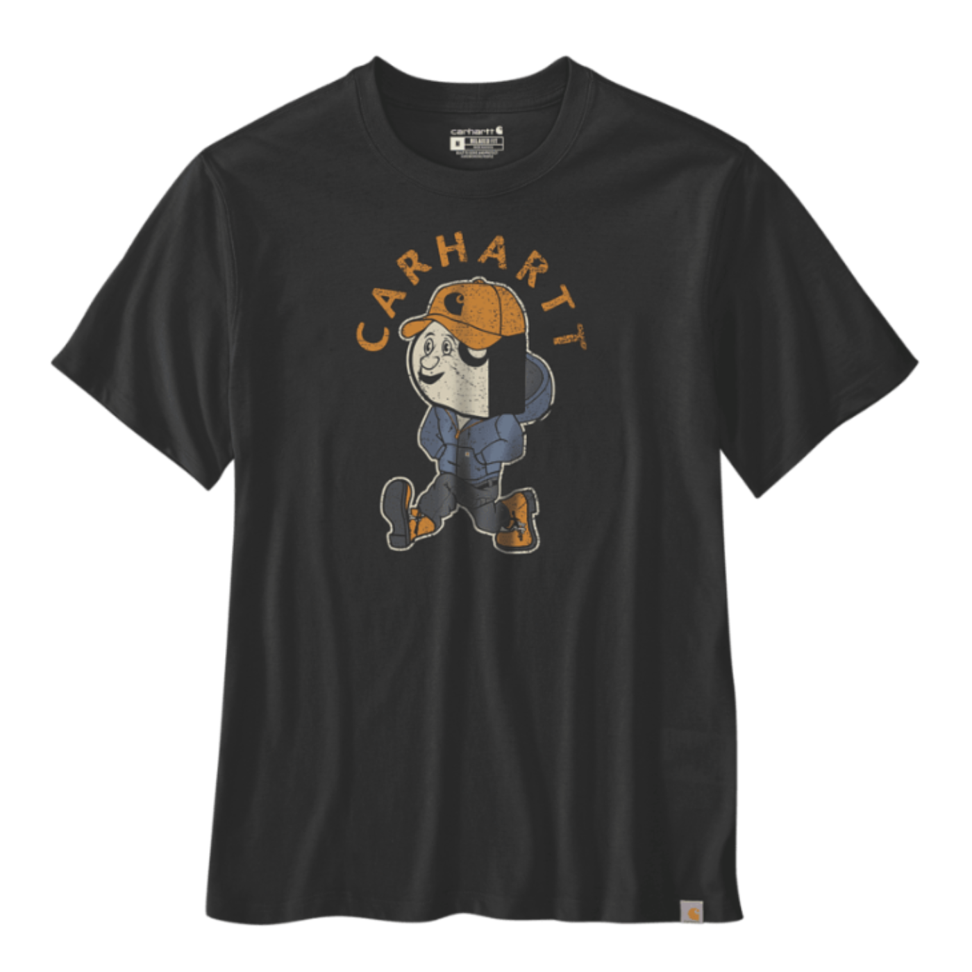 T-Shirt para homem Carhartt Relaxed Fit Lightweight Active Jac Graphic em Preto