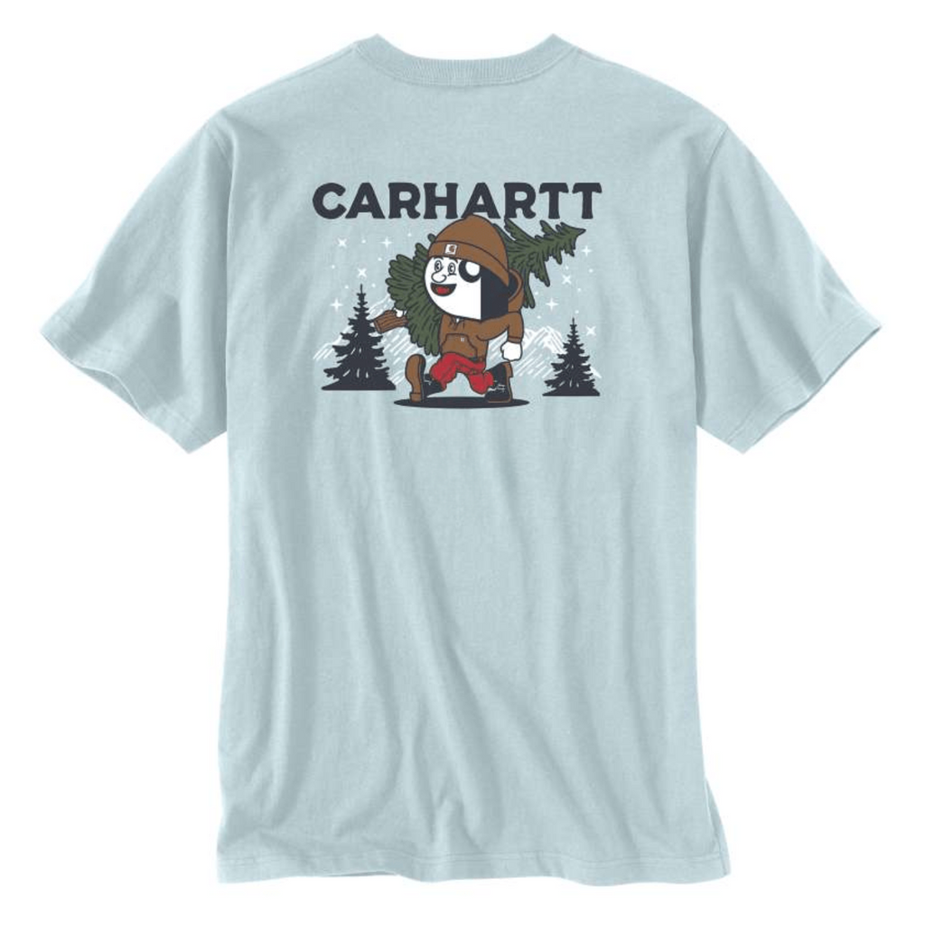 Camiseta holgada de manga corta con estampado gráfico para exteriores de Carhartt para hombre en turquesa
