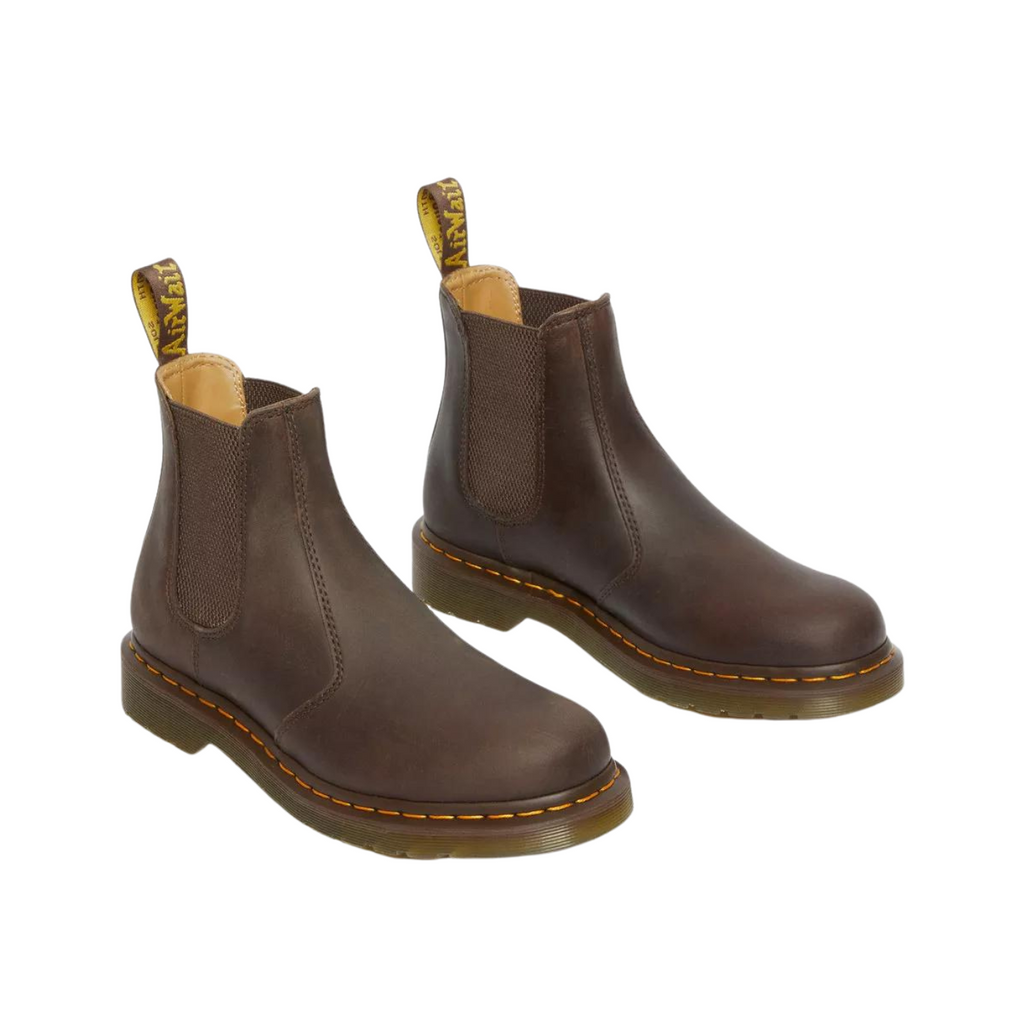 Bota Chelsea amarilla y castaña Dr. Martens 2976 para hombre