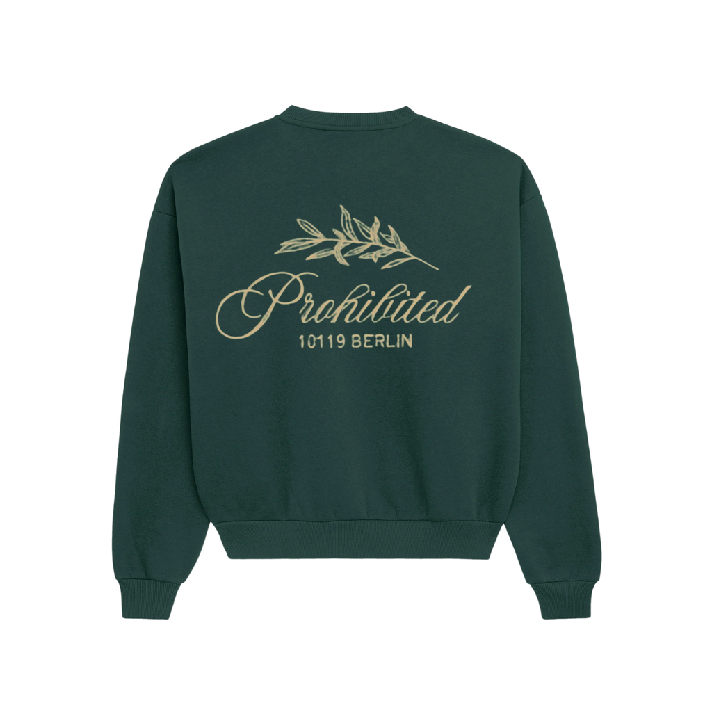 Sweatshirt Crew Neck Verde PB Leaf Prohibited Cardada Unissexo