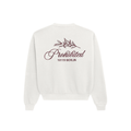 White Crew Neck Sweatshirt PB Leaf Brushed Unisex