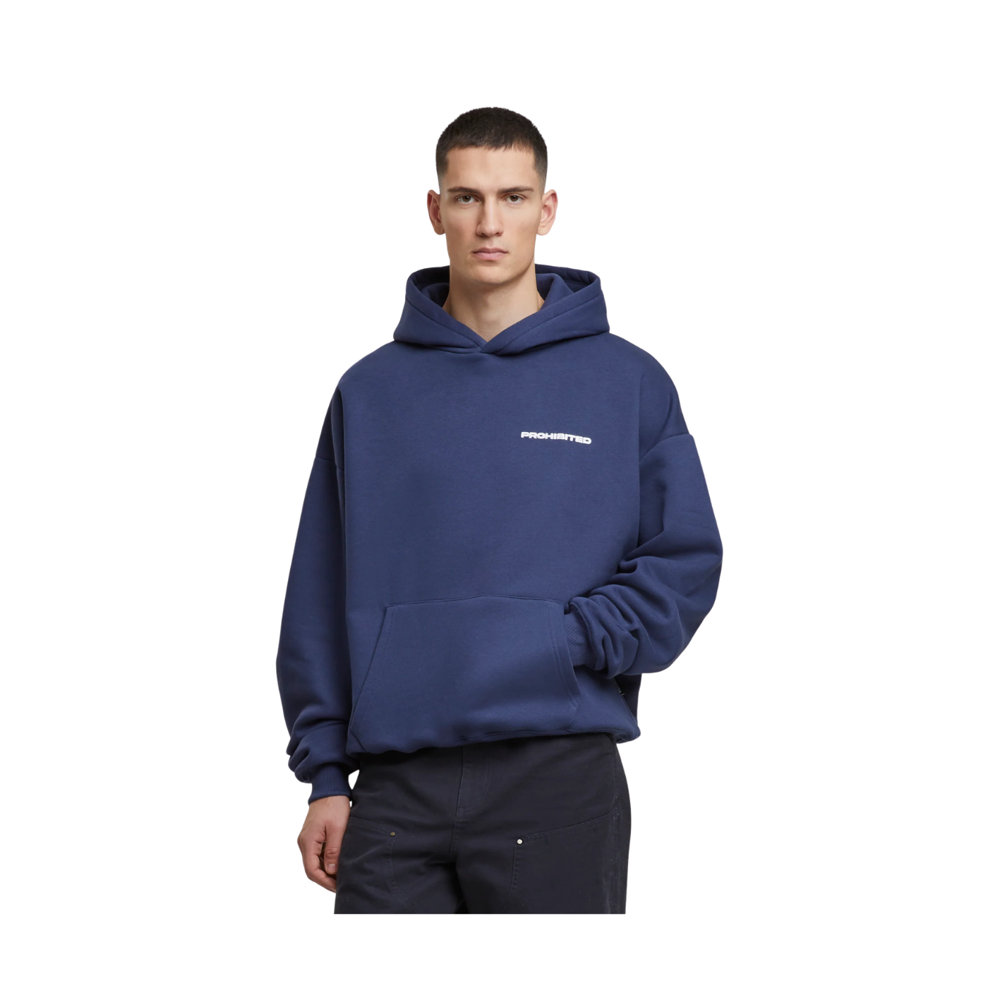 Hoodie Azul Marinho Prohibited 10119 Cardado Unissexo