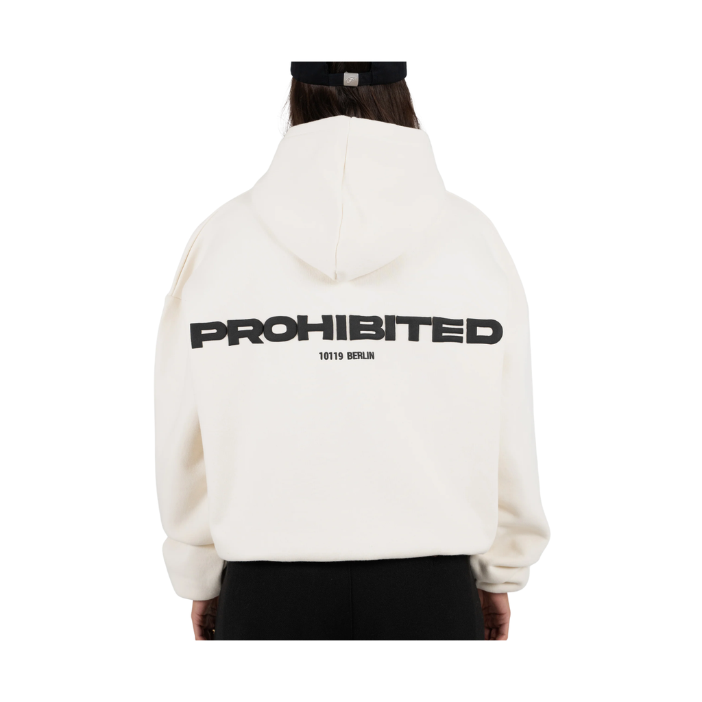 Hoodie Creme Prohibited 10119 Cardado Unissexo