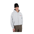 Grey Zippered Prohibited 10119 Brushed Unisex Hoodie