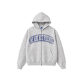 Hoodie Oversized Cinzento com Fecho We Are Not Friends Pixel Logo