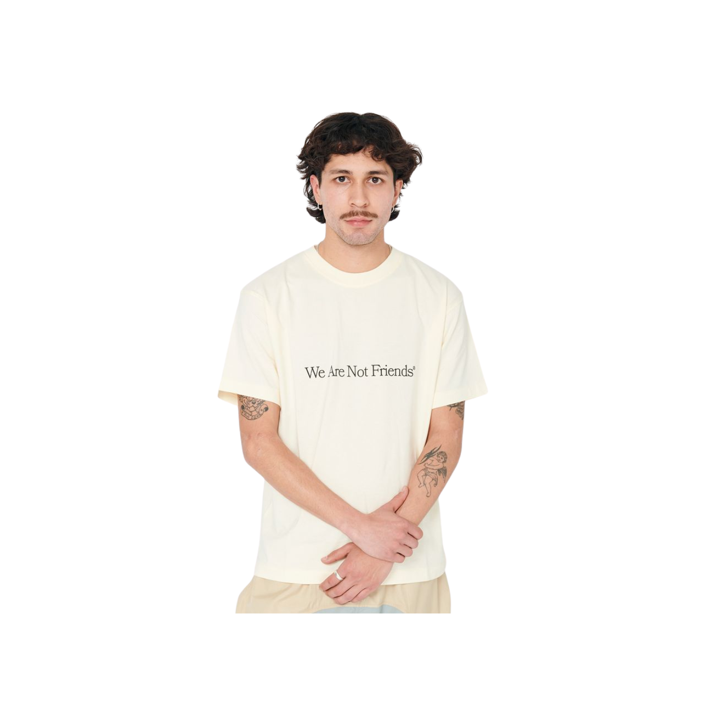 T-Shirt We Are Not Friends Wanif Studio Bege